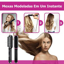 Escova Alisadora 5 em 1 Bivolt Smooth Hair® Seca, Alisa e Hidrata + BRINDE Modelador de Cachos Elétrico Bivolt