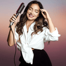 Escova Alisadora 5 em 1 Bivolt Smooth Hair® Seca, Alisa e Hidrata + BRINDE Modelador de Cachos Elétrico Bivolt